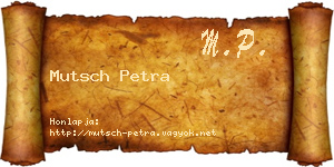 Mutsch Petra névjegykártya